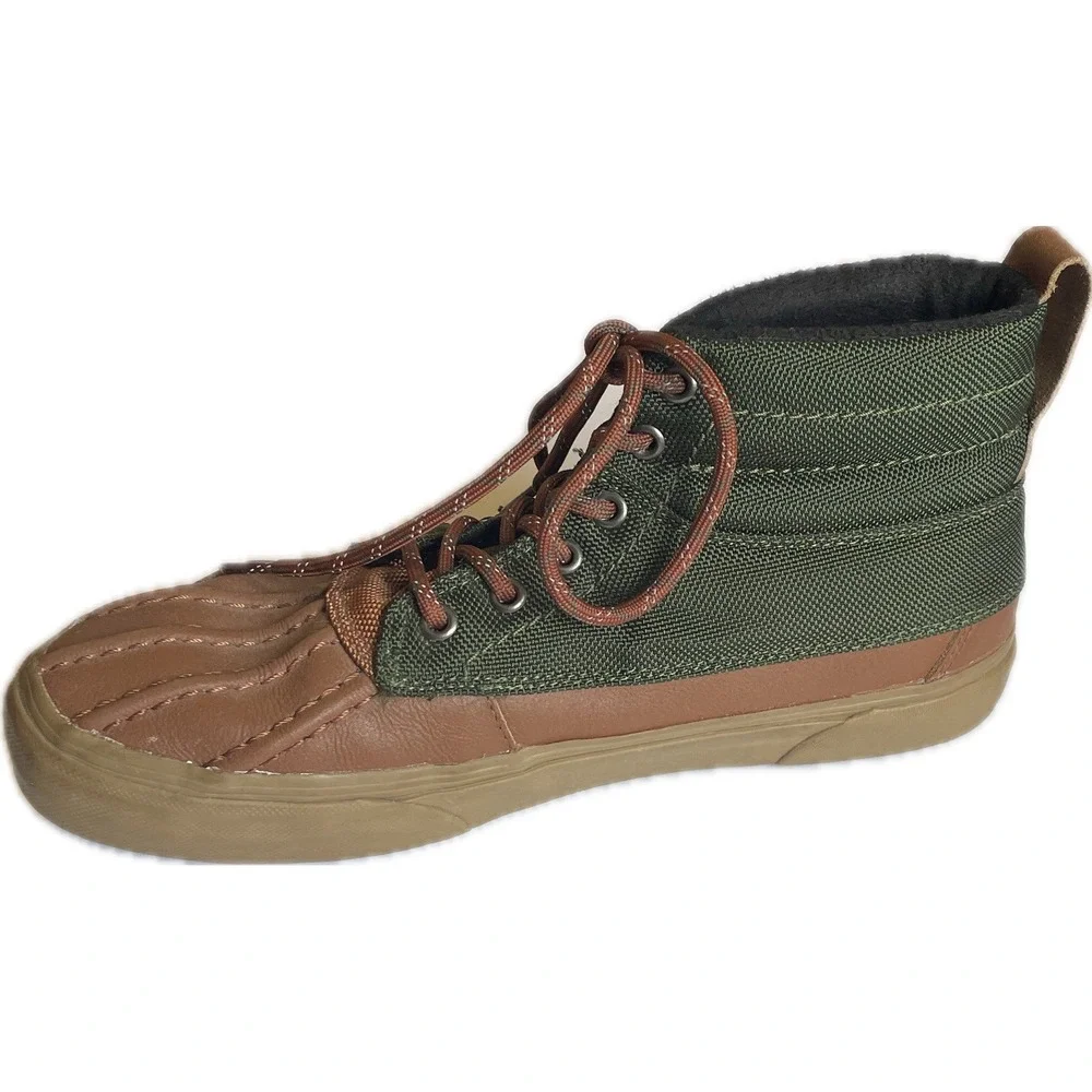 RARE Vans Sk8-Hi Del Pato MTE Waterproof Duck Boots Green Brown Mens Size 10 EUC